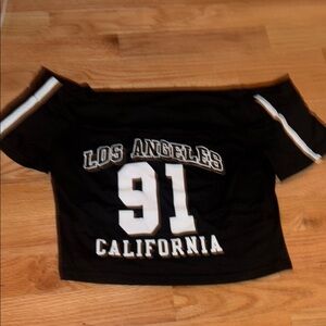 Black Shirt with Los Angeles Print